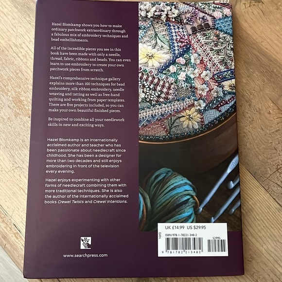 “Hand Stitched Crazy Patchwork” Book Hazel Bloom Techniques Projects Softcover - Picture 3 of 11